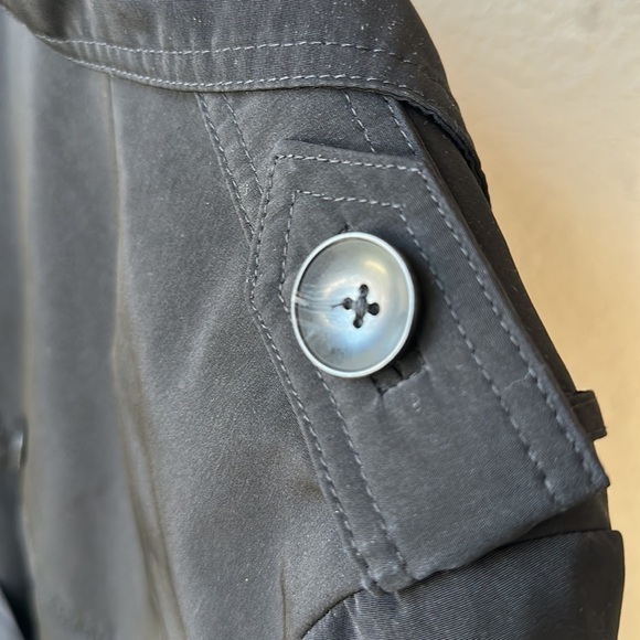 Croft & Barrow Black Short Trench Coat Size Small - Picture 3 of 15